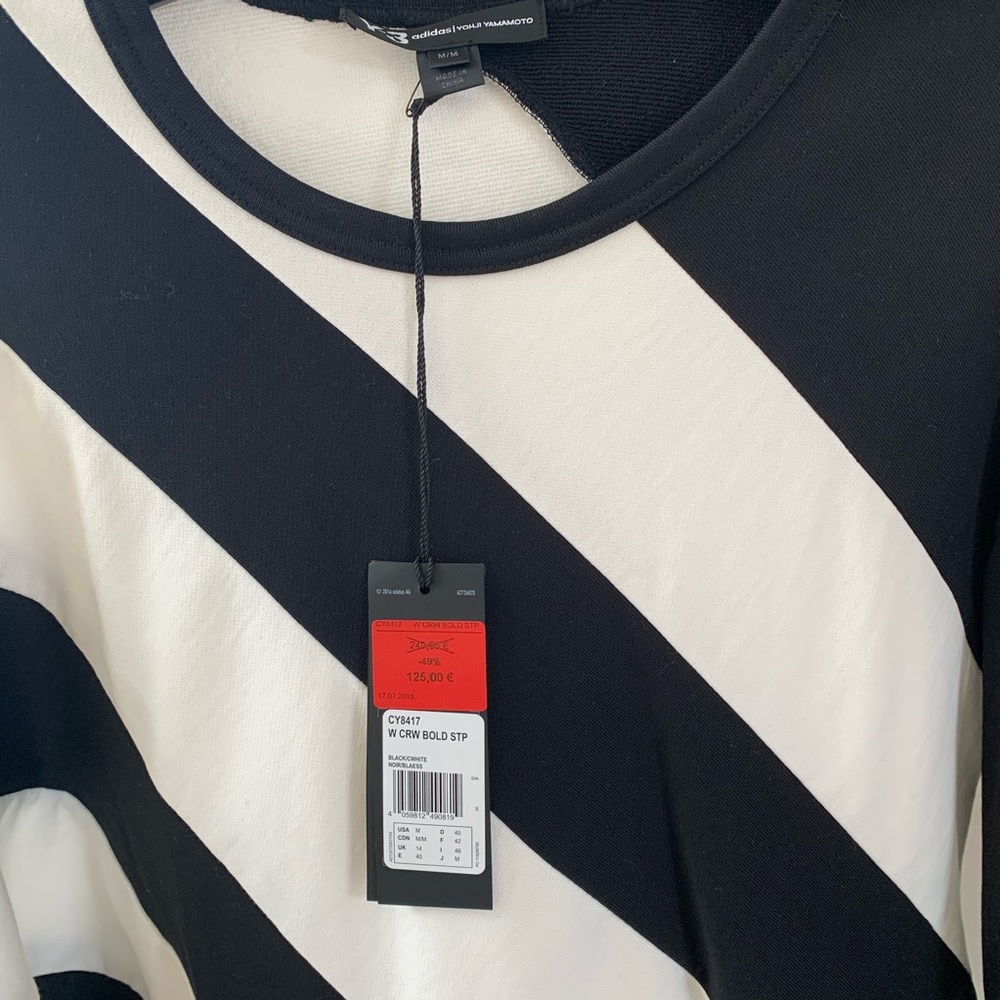 Y3 B&W Striped Sweatshirt - Picture 3 of 3